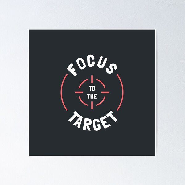 Item preview, Focus Target Motivation Quote Handwritten Vector Design designed and sold by Peekonet.