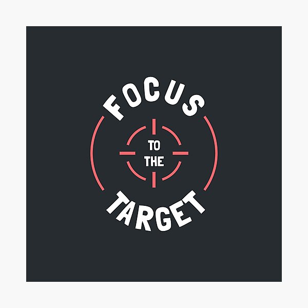 Item preview, Focus Target Motivation Quote Handwritten Vector Design designed and sold by Peekonet.