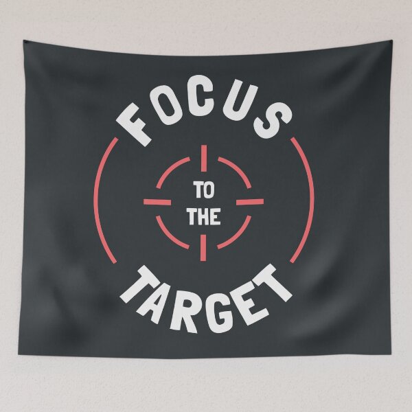 Item preview, Focus Target Motivation Quote Handwritten Vector Design designed and sold by Peekonet.