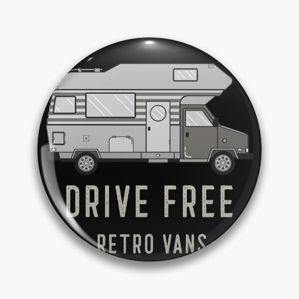 Item preview, Drive Free Retro Vans Van Life Camping designed and sold by Rene-Greff.