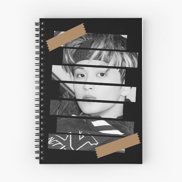 Item preview, Mark Lee SuperM Mark Korean Kpop Monochrome Stripe Design designed and sold by Piosenka Art.
