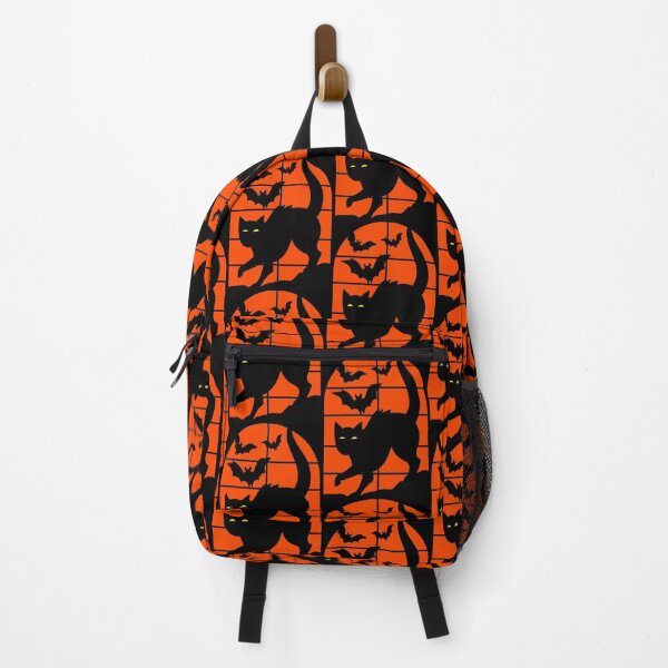 Item preview, Halloween Cat and bats in window designed and sold by Schwaner.