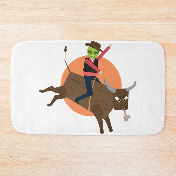Artikelvorschau, Alien Bull Rider Cowboy Country Rodeo Reiten entworfen und verkauft von awearlydesigns.