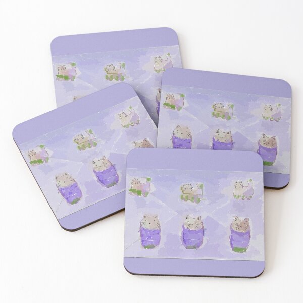 Item preview, Purple kittens  designed and sold by LATIGO BAYNE.