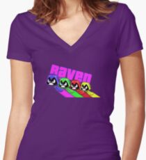 Camiseta entallada de cuello en V Raven Roth