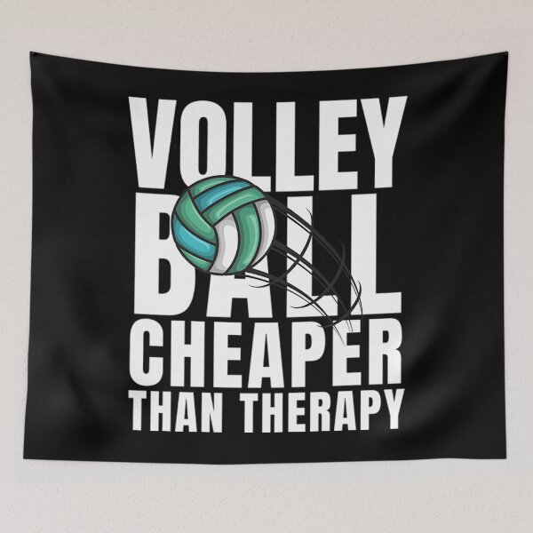 Aperçu de l'œuvre T-shirt Volleyball moins cher que la thérapieVolleyball moins cher que la thérapie créée et vendue par EuniceSmith.