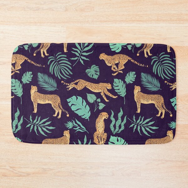 Item preview, Tropical leaves, cheetah designed and sold by DerSenat.