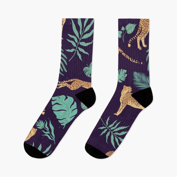 Item preview, Tropical leaves, cheetah designed and sold by DerSenat.