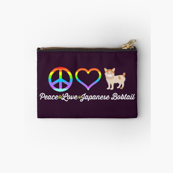 Item preview, Peace Love Japanese Bobtail Cat designed and sold by S Cube Design.