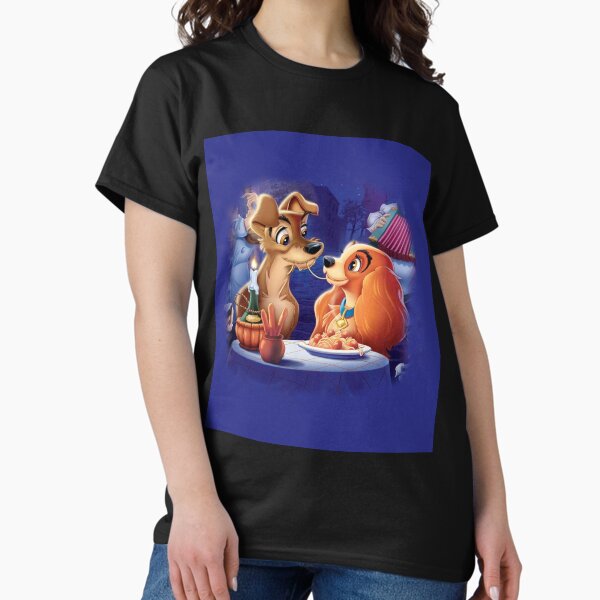 ★WAIKEI★ Lady and the Tramp Printed Short Sleeve T-Shirt C Amazon.com: Lady and the Tramp - Spaghetti Kiss Heart T