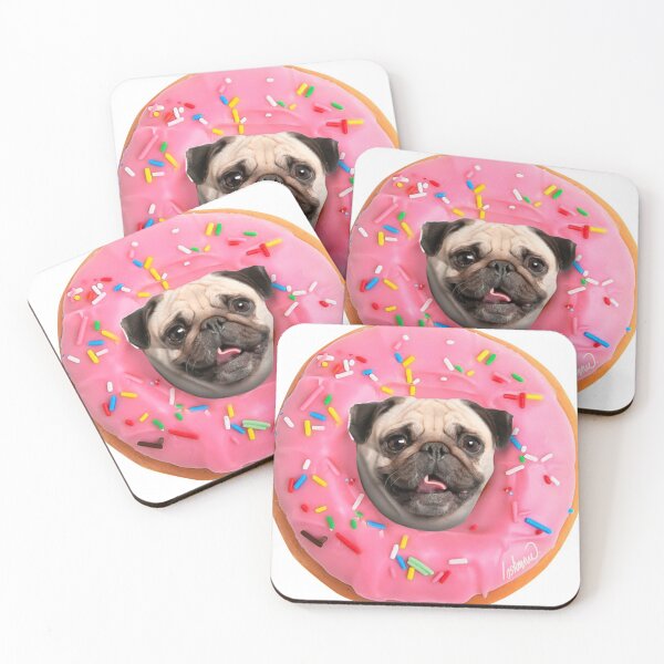 Item preview, Pug Strawberry Donut designed and sold by letuneur.