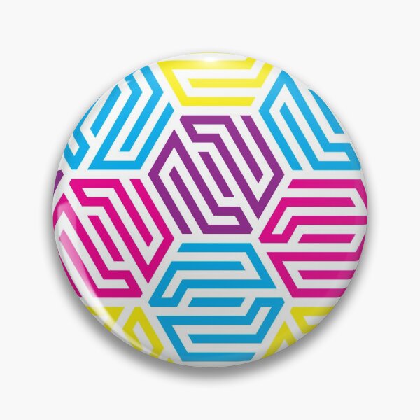 Item preview, Hexagon colorful maze pattern designed and sold by bunbun369.