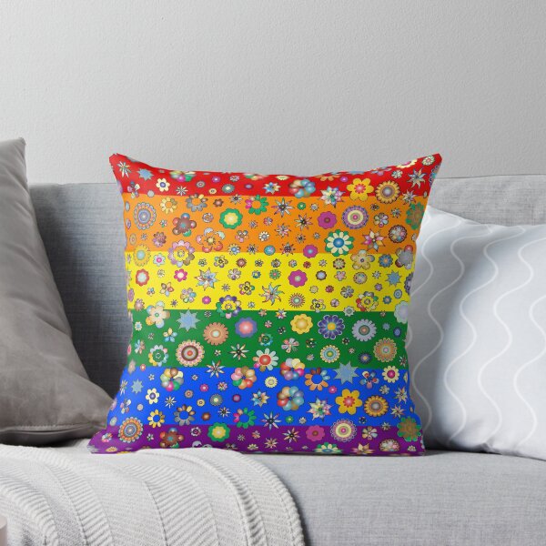 Artikelvorschau, Rainbow Flag Heart Flowers Socially Bubbly entworfen und verkauft von DavidLeeDesigns.
