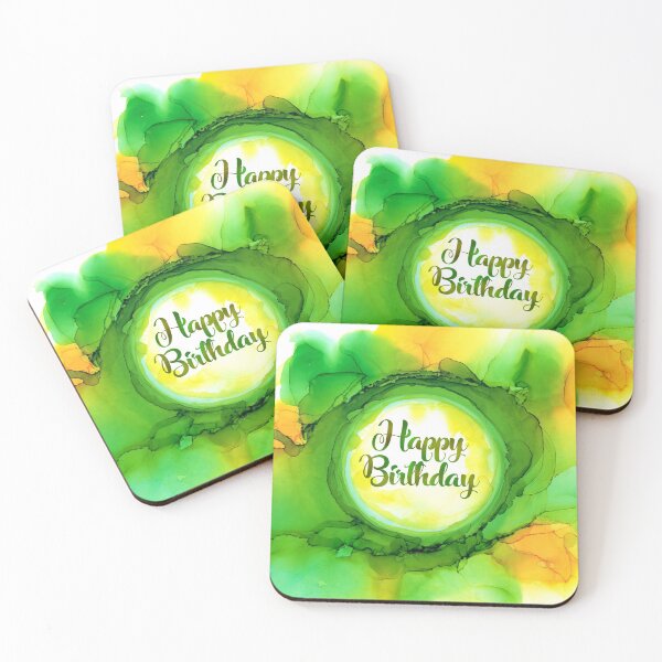 Item preview, Happy Birthday Alcohol Ink designed and sold by Elvira Draat.