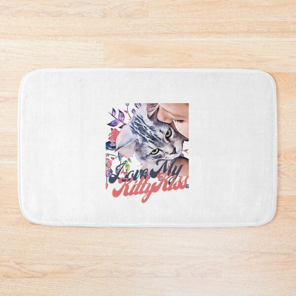 Item preview, Love My Kitty Kisses (floral background)  designed and sold by eAniello1994.