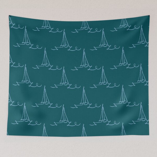 Item preview, Line art sailboat pattern designed and sold by EngineerGoC.