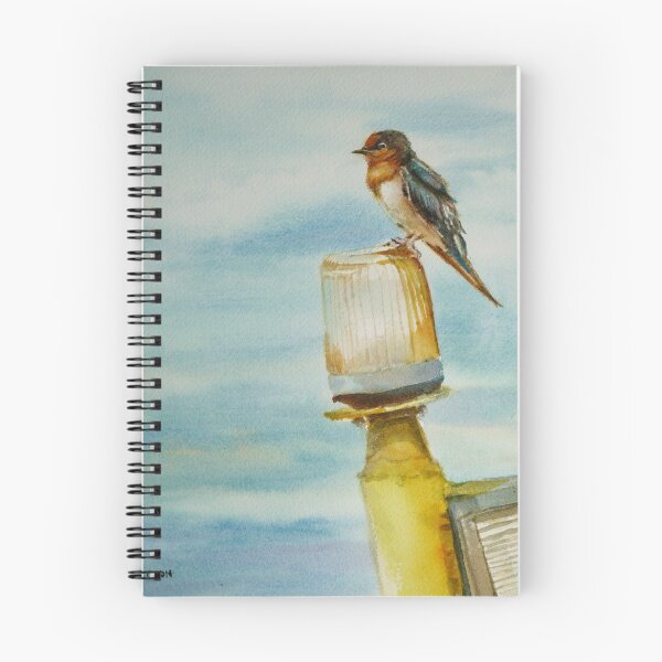 Item preview, Monday Blues, acuarela de golondrina designed and sold by Almondtree.