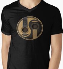 Acoustic Guitars Yin Yang Men's V-Neck T-Shirt