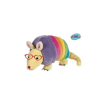 Webkinz rainbow armadillo with heart glasses Poster for Sale by