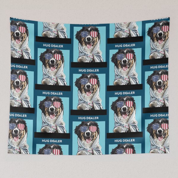 Item preview, Hug Dealer (dog with patriotic sunglasses)  designed and sold by Dekeyser36.