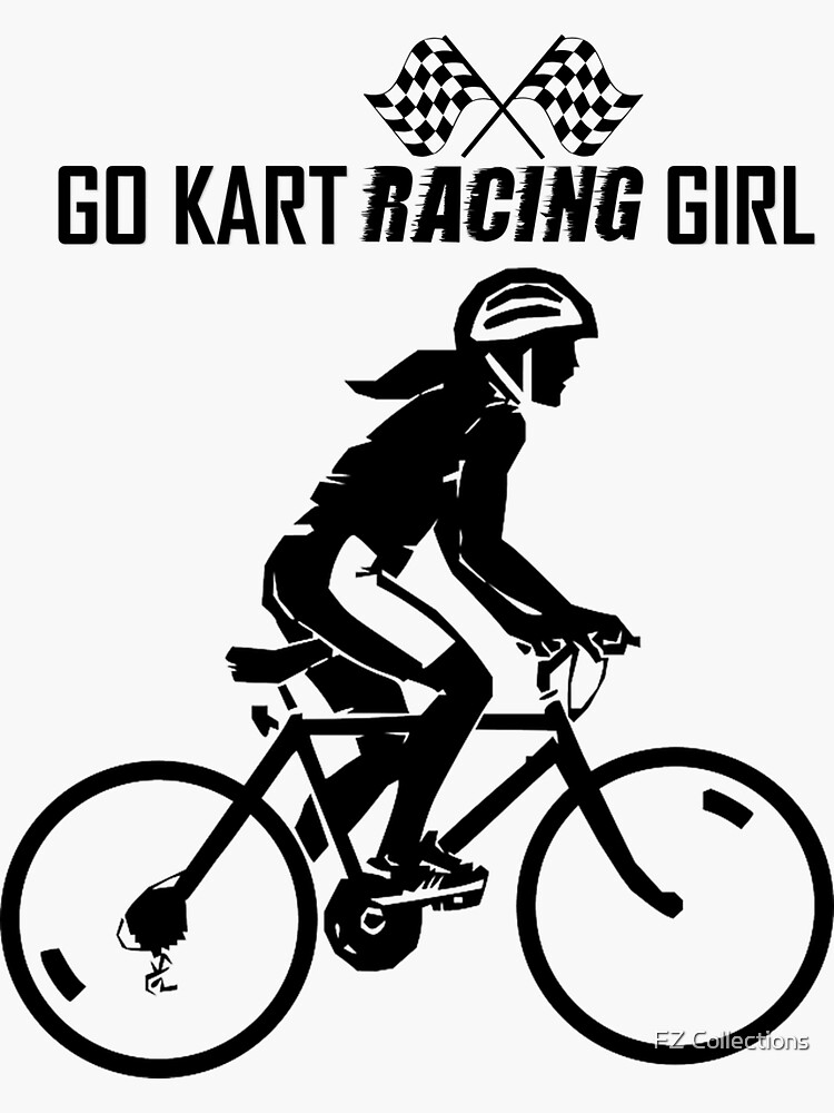 Go Kart Racing Girl Sticker For Sale By Faiyaz45 Redbubble 