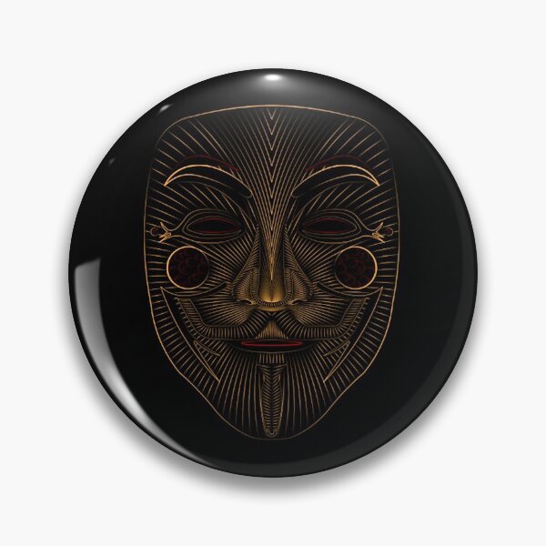 Item preview, Gold Guy Fawkes Face  designed and sold by AnadalayWal.