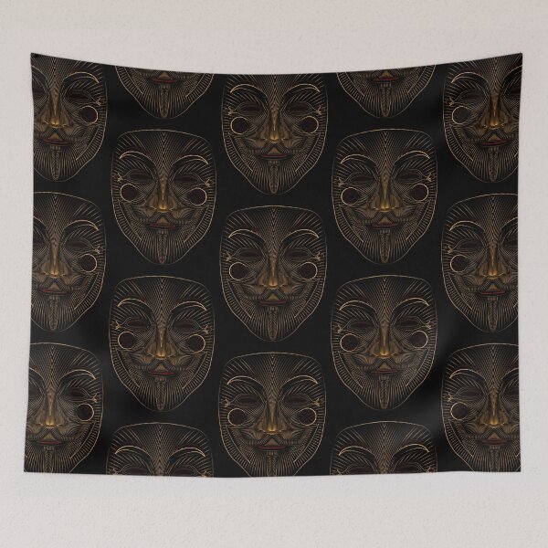 Item preview, Gold Guy Fawkes Face  designed and sold by AnadalayWal.