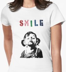 Camiseta entallada para mujer Banksy - SONRISA