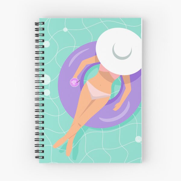 Item preview, Woman floating on rubber ring with cocktail in her hand designed and sold by SooperYela.