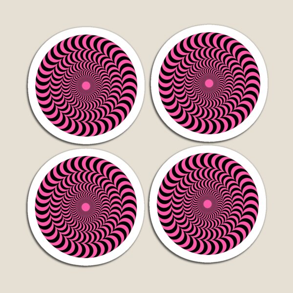Item preview, Pink Optical Illusion Circles, Geometric Circles designed and sold by Ruby Jackson.