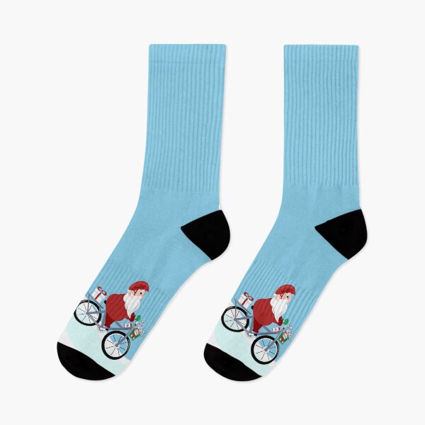 Item preview, Santa Claus delivering gifts riding a bike designed and sold by SooperYela.