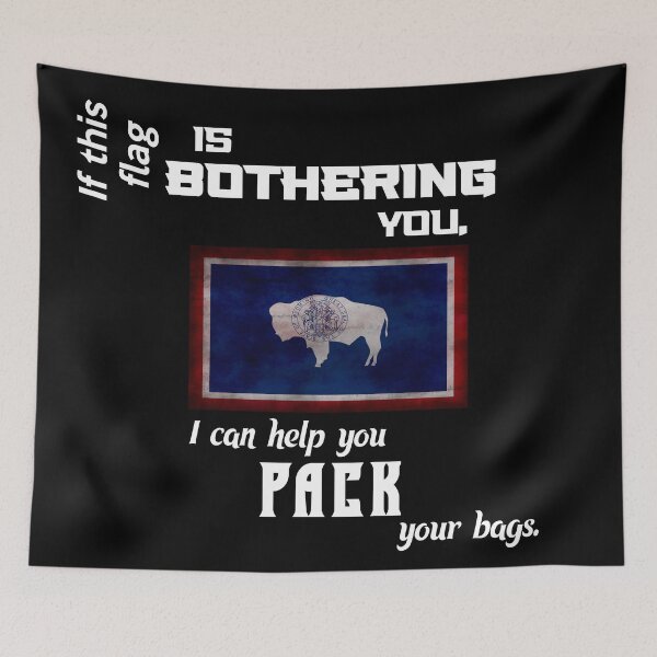 Item preview, Wyomingite flag - pack your bags designed and sold by 2Girls1Shirt.