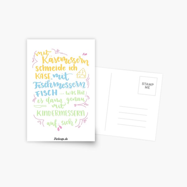 Kindermesser... Postkarte