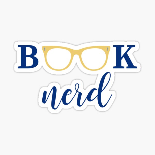 Book Nerd (Blue and Yellow) Sticker
