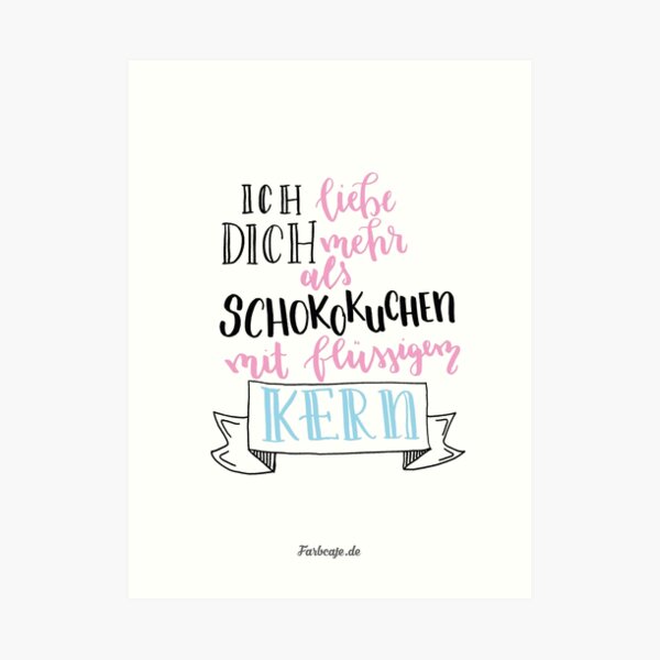 Schokokuchen Kunstdruck