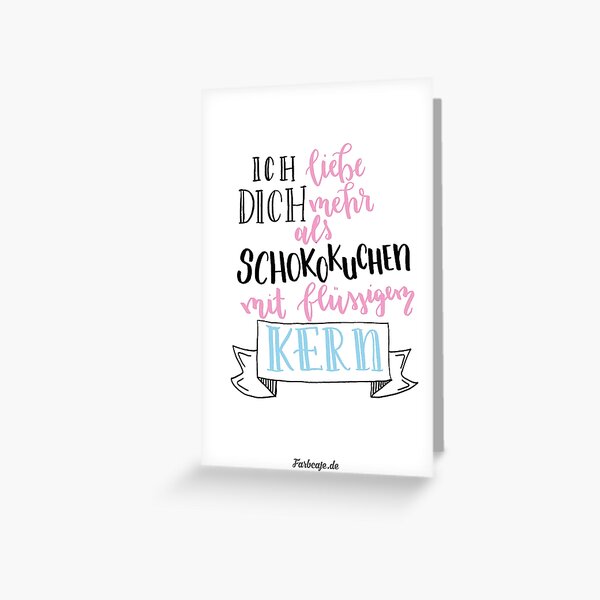 Schokokuchen Grußkarte