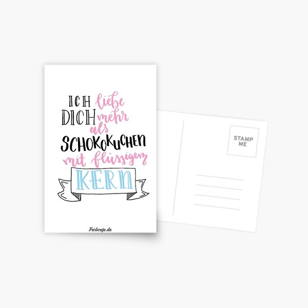 Schokokuchen Postkarte