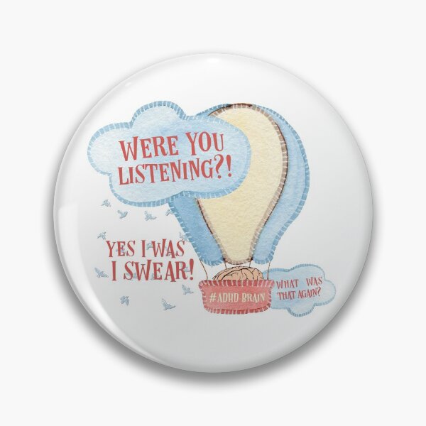Item preview, #ADHD Were You Listening Yes I was I Swear! What Was That Again? Pastel, Attention Deficit Hyperactive Disorder designed and sold by MJDezigns.