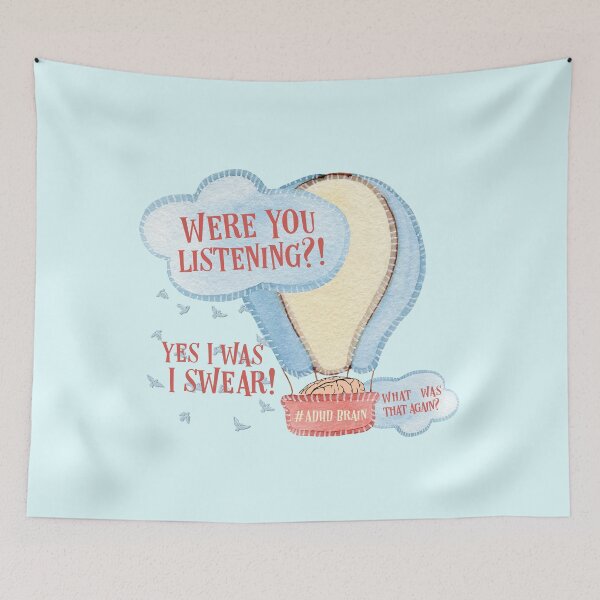 Item preview, #ADHD Were You Listening Yes I was I Swear! What Was That Again? Pastel, Attention Deficit Hyperactive Disorder designed and sold by MJDezigns.
