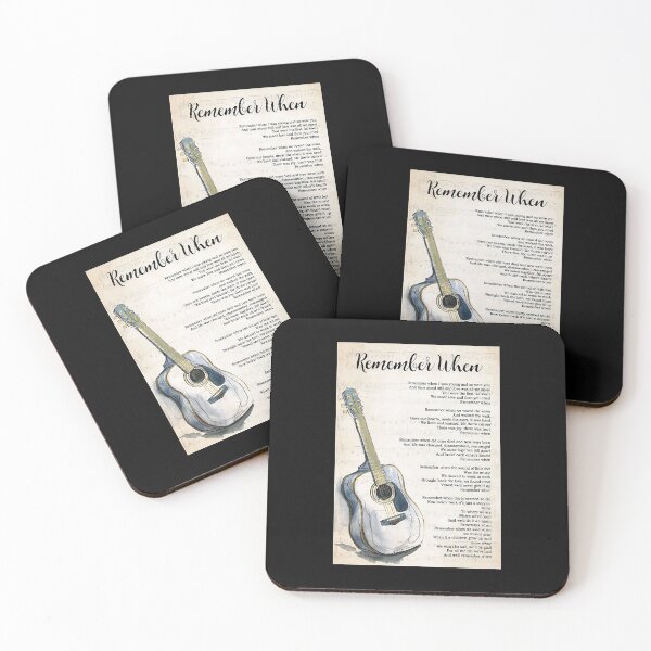 Item preview, Remember When Lyrics Poster Gift - Remember When Lyrics With Guitar designed and sold by MagicatcoArt.