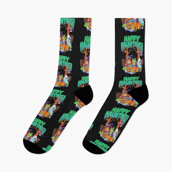 Item preview, HAPPY HAUNTING, HALLOWEEN, TRICK OR TREAT, FAMILY TREAT, HALLOWEEN MEME, designed and sold by R B Chrystal.