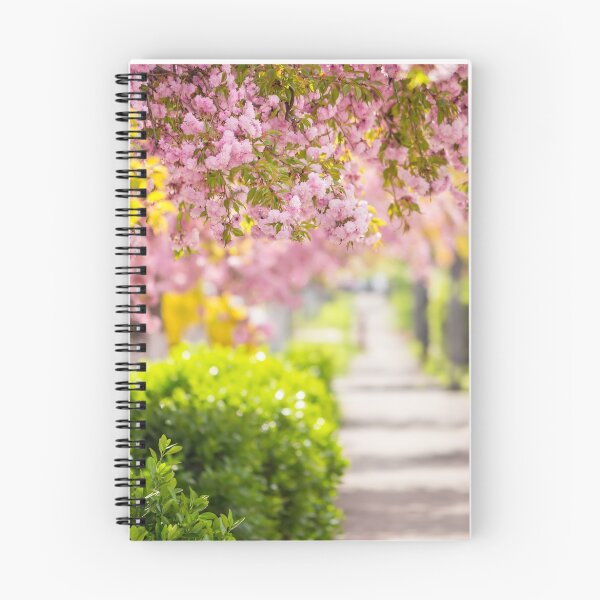 Item preview, pink blossomed sakura flowers street designed and sold by pellinni.