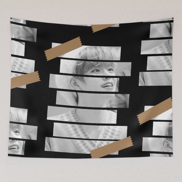 Item preview, Kim Seungmin Stray Kids Seungmin Korean Kpop Monochrome Stripe Design designed and sold by Piosenka Art.
