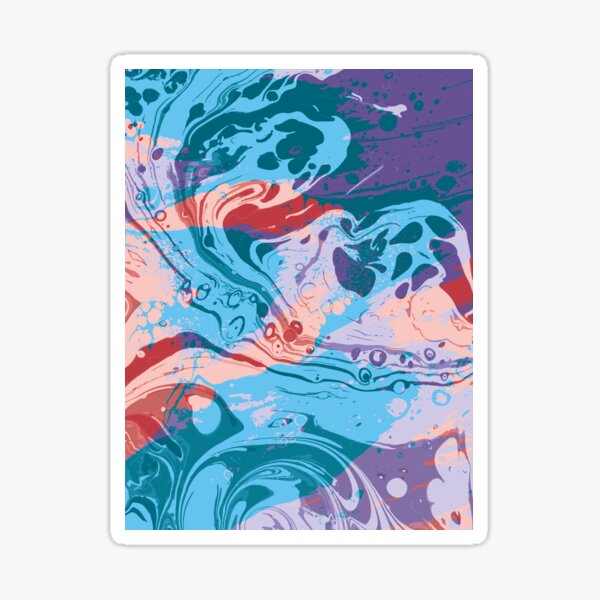 Wild abstract pattern soap waves Sticker