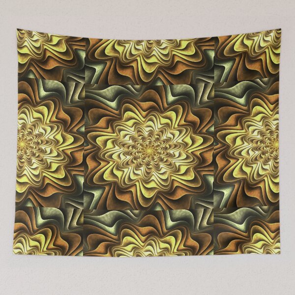 Item preview, Golden Flower Fractal Background Design designed and sold by FreedomUniverse.