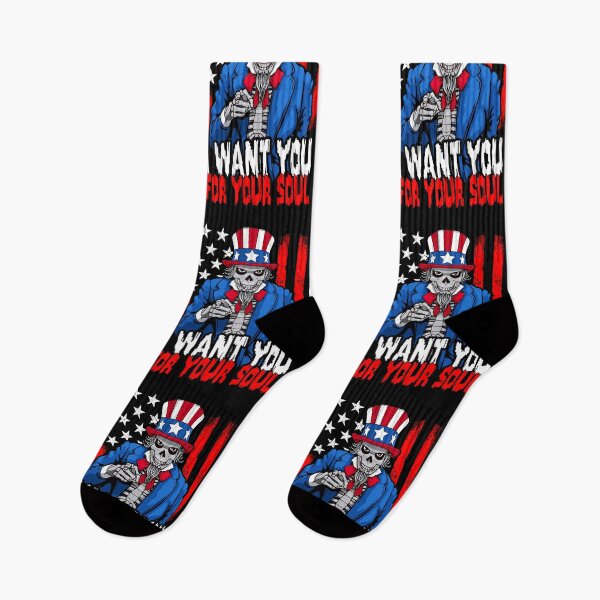 Item preview, Patriotic Halloween Zombie Uncle Sam Want Soul USA Flag designed and sold by GrandeDuc.