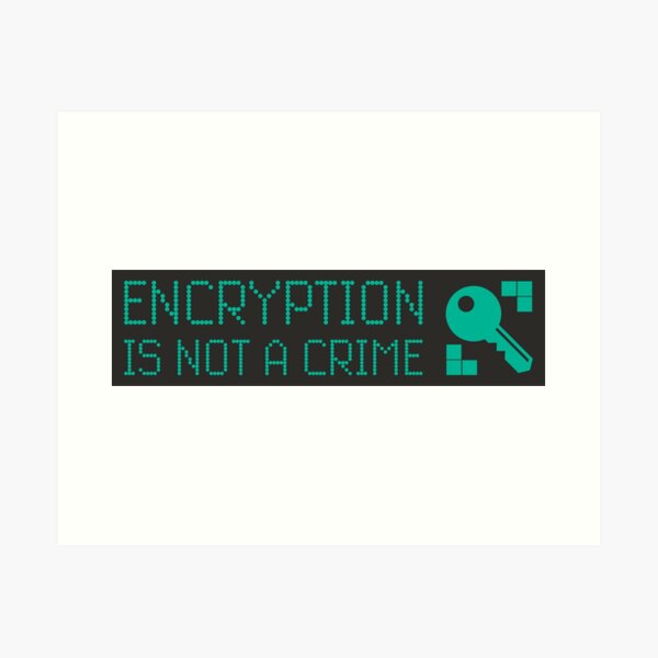 Encryption is not a crime Art Print