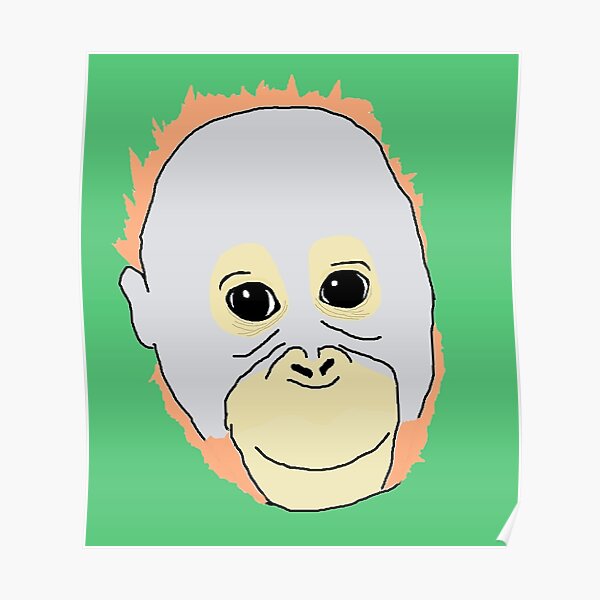 Baby Orangutan Poster