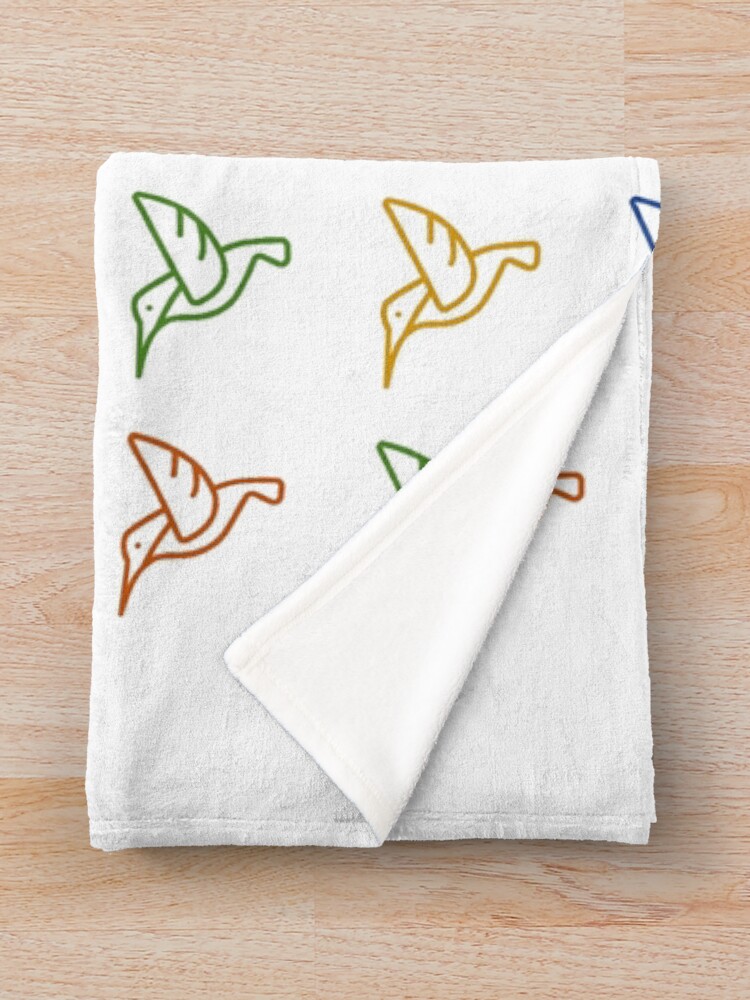 Thumbnail 3 of 6, Throw Blanket, Birds (Diagonal Pattern) designed and sold by PSheekey.