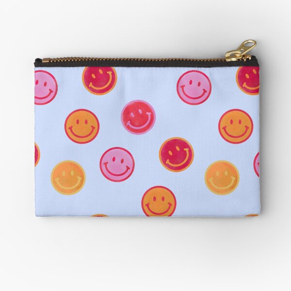 Item preview, Smiling faces pattern on soft blue designed and sold by ShowMeMars.
